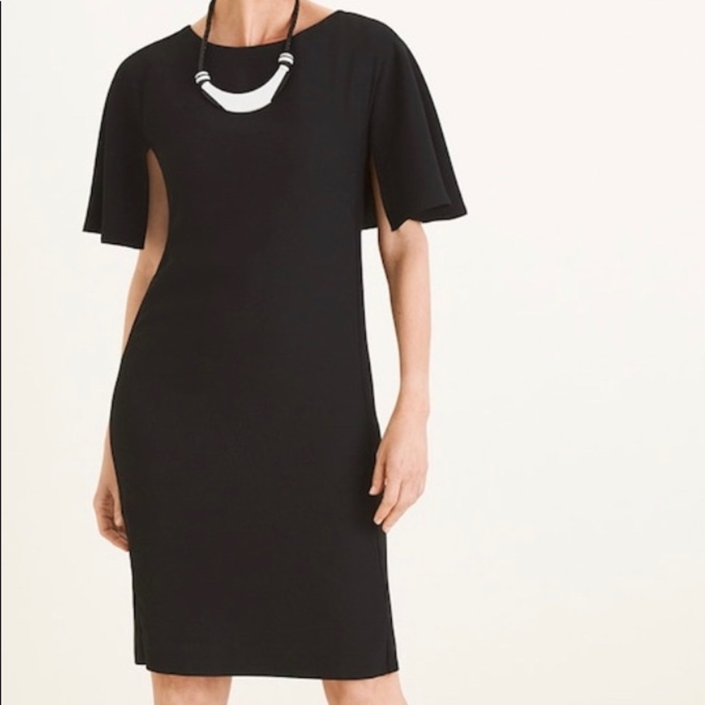 Chico’s travelersblack dress cap sleeves.